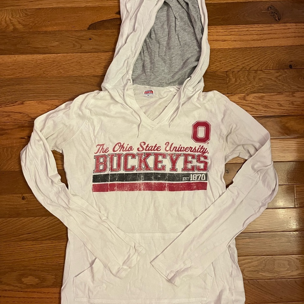 Ohio State Hoodie - Soffe brand, white, lightweight